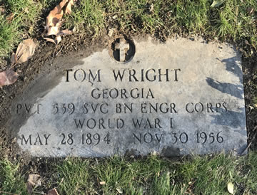 Tom Wright Grave Marker